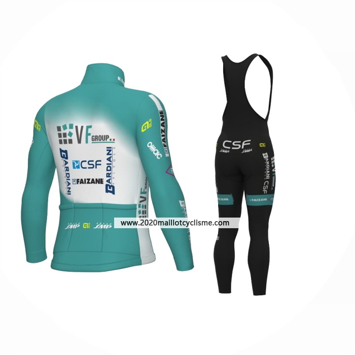 2024 Maillot Cyclisme Bardiani Csf Faizane Bleu Clair Manches Longues Et Cuissard